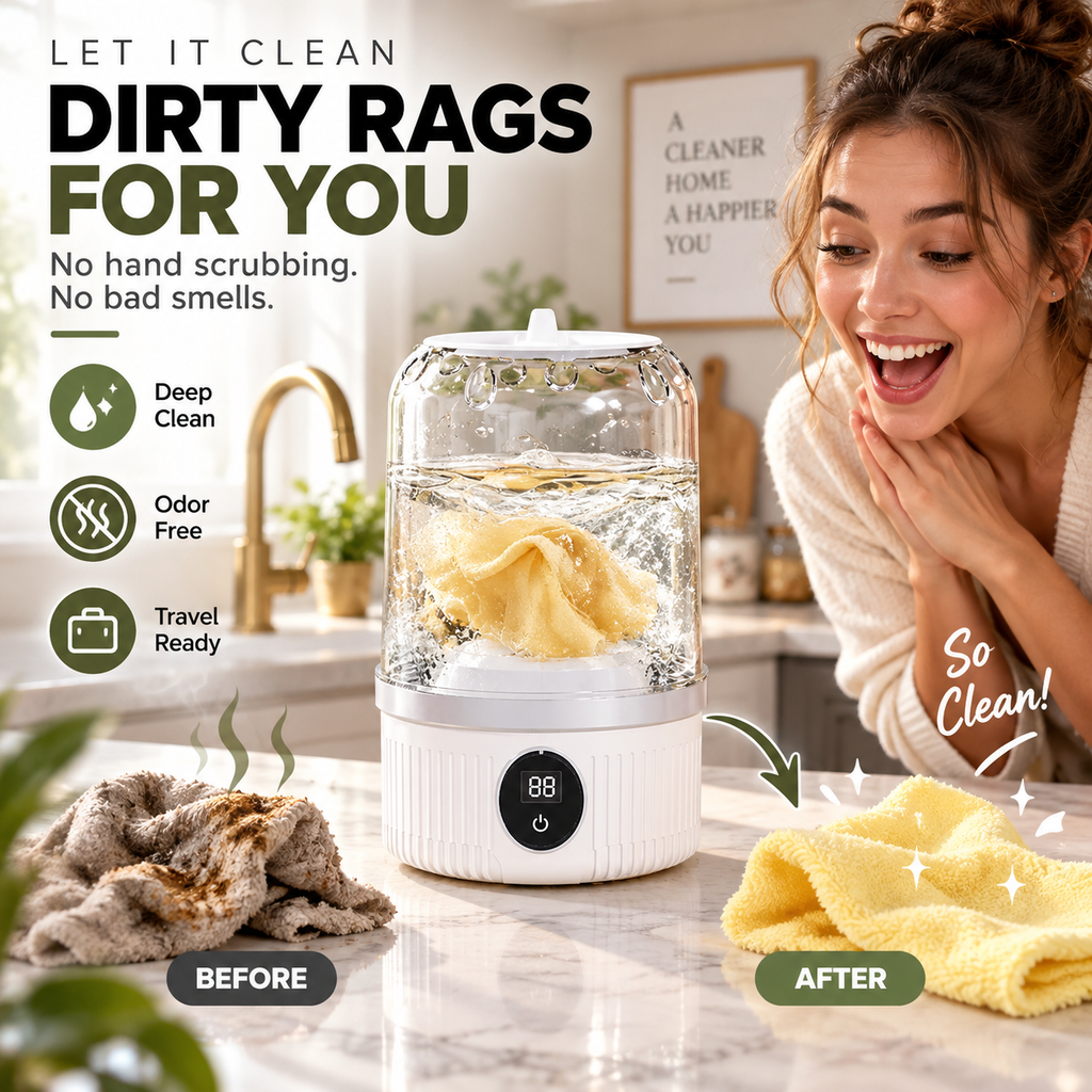 🧺🔋 Mini Portable Cordless Washing Machine – Rechargeable Underwear & Sock Washer 🧦✨