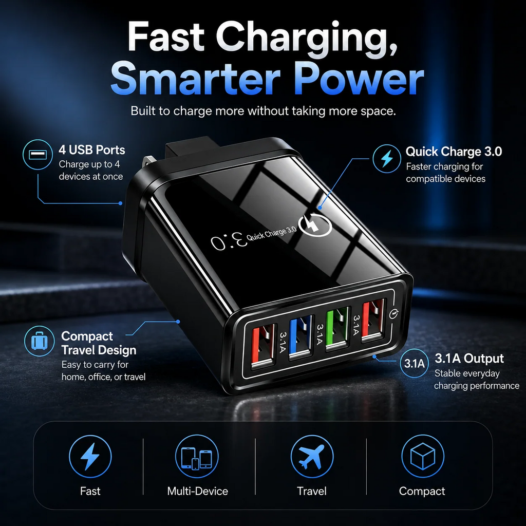 The Charger Big Tech Hates | 4-Port Quick Charge 3.0 + AI Performance Boost