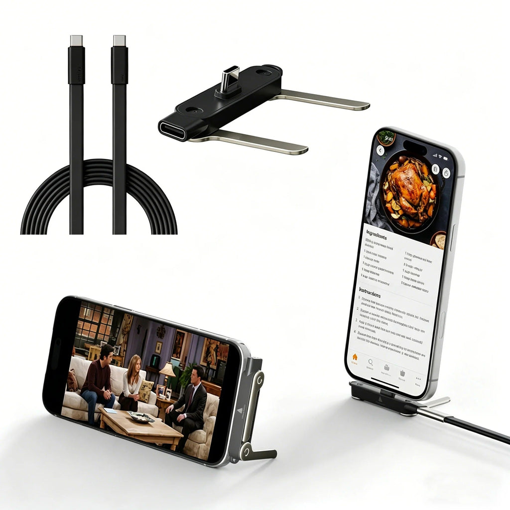 24ow SuperCharge Durable 2-in-1 Cable Charger Detachable USB-C Power