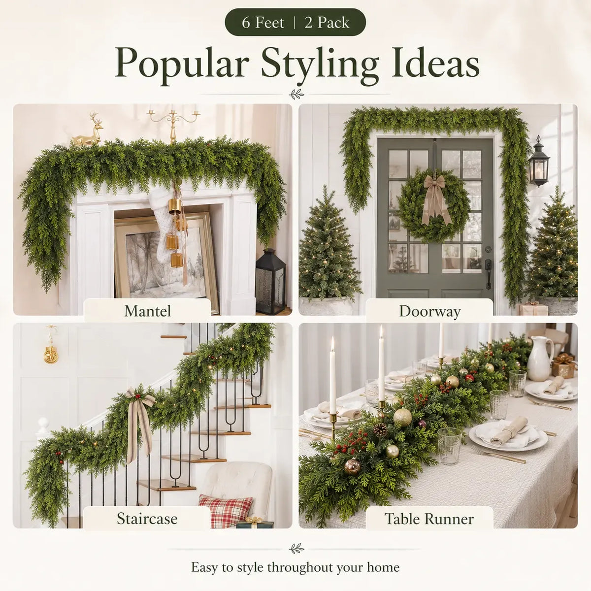 🏆2026 HOT SALE💥Christmas Cedar Garland
