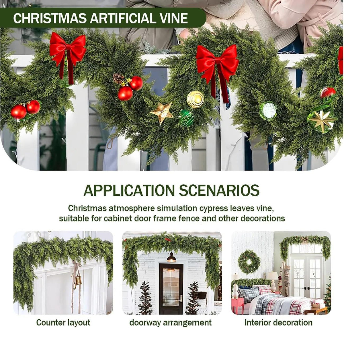 🏆2026 HOT SALE💥Christmas Cedar Garland