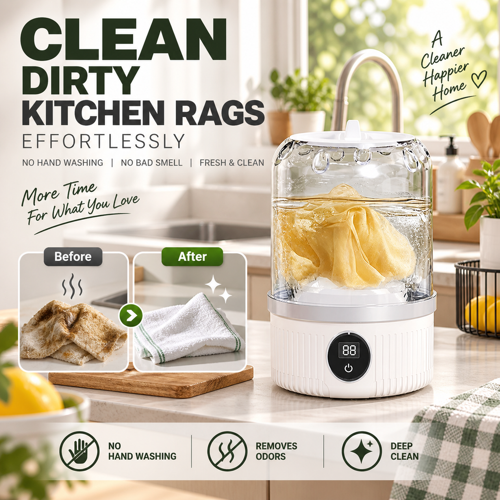 🧺🔋 Mini Portable Cordless Washing Machine – Rechargeable Underwear & Sock Washer 🧦✨