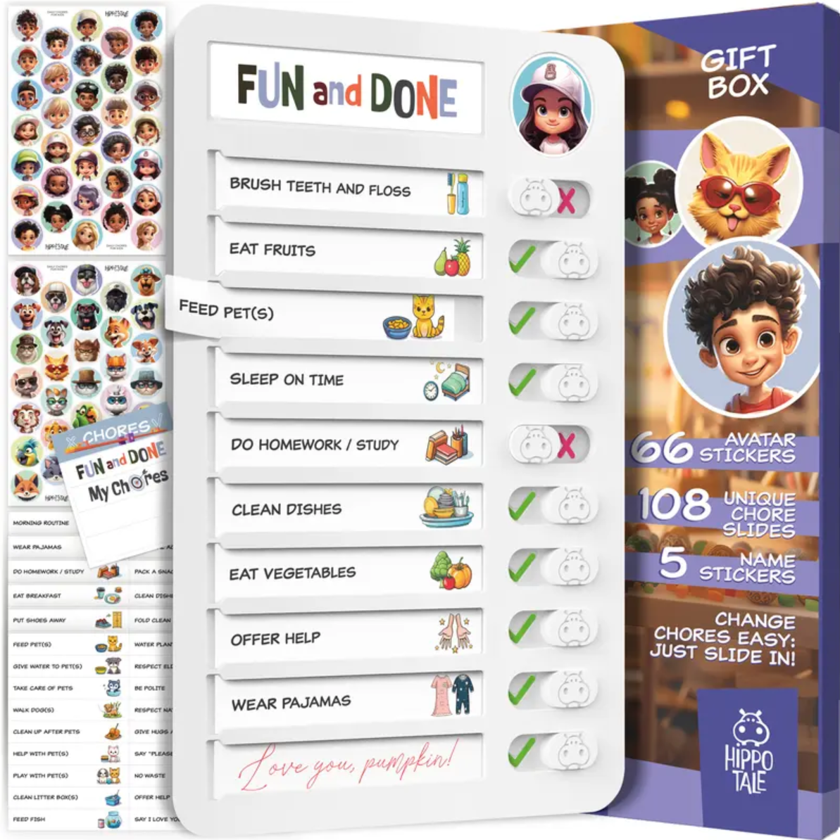 🥳 2026 Best Seller 🥳👧 Over 50,000 Sold! ⭐🏠 50% Off! Kids Chore Chart & Reward System – Reusable Daily Routine Responsibility Board ✨