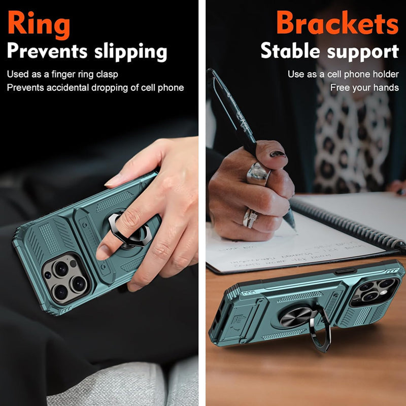 🛡️  Heavy Duty Magnetic Armor Case With Hidden Kickstand And Wallet