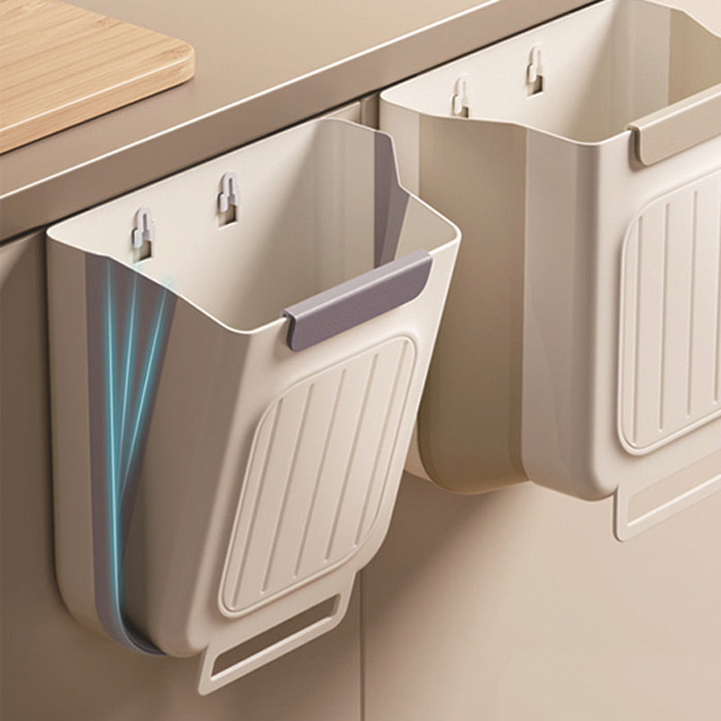 🗑️ LIMITED-TIME 50% OFF! 💫 Collapsible Hanging Trash Can for Kitchen Cabinet Door – Space-Saving Waste Bin (6L/11L)🗑️🗑️