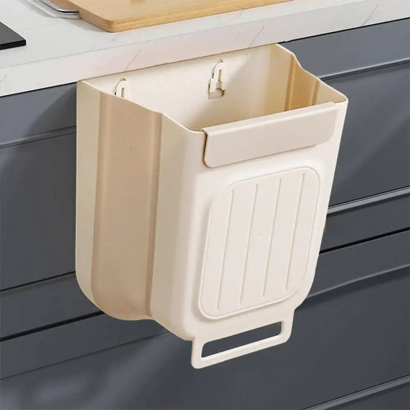 🗑️ LIMITED-TIME 50% OFF! 💫 Collapsible Hanging Trash Can for Kitchen Cabinet Door – Space-Saving Waste Bin (6L/11L)🗑️🗑️