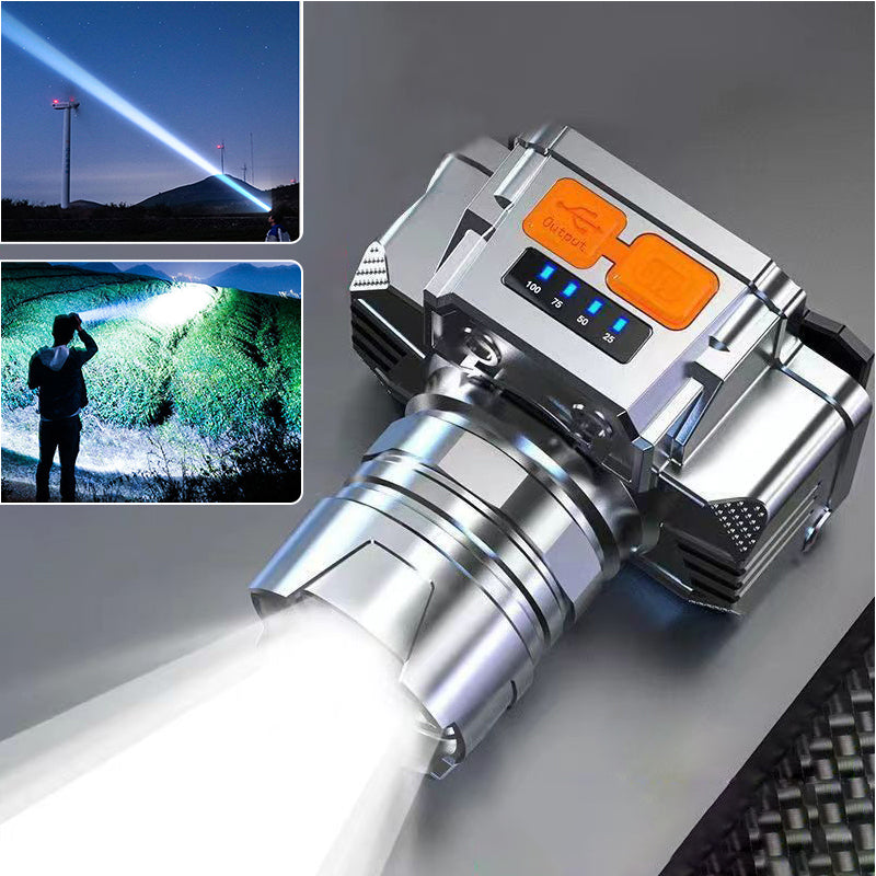 🎁🔦 Waterproof Motion Sensor LED Headlamp – USB Rechargeable Light for Fishing & Camping 🐟🏕️