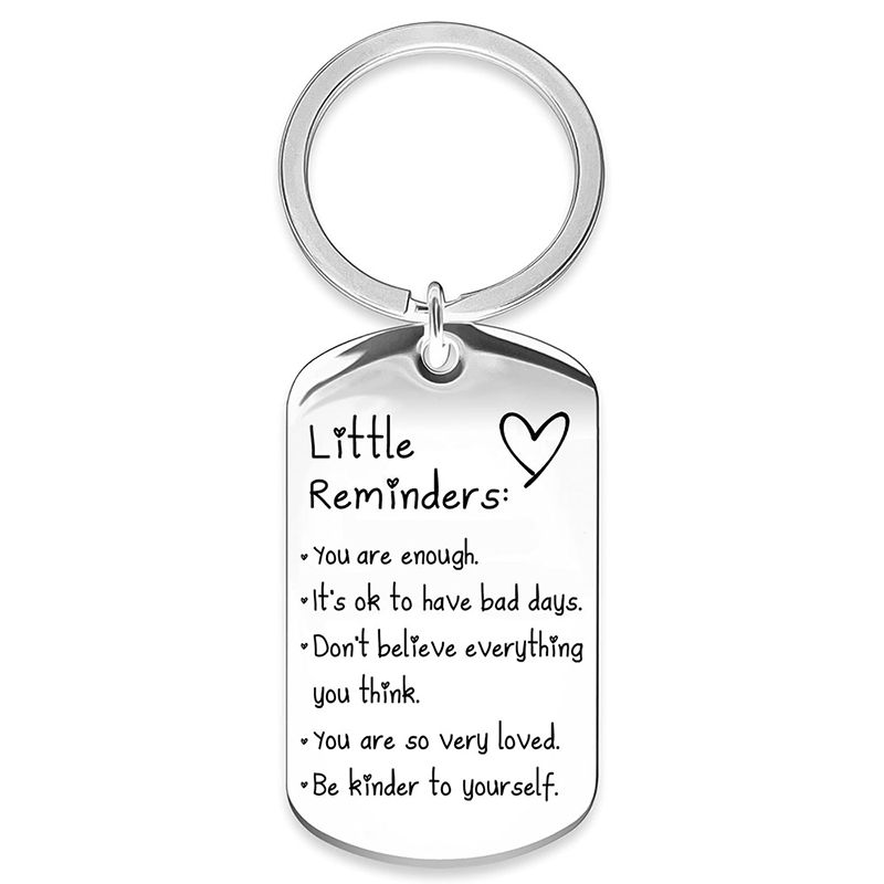 Engraved Inspirational Stainless Steel Keychain💕The best gift of companionship for family and friends.