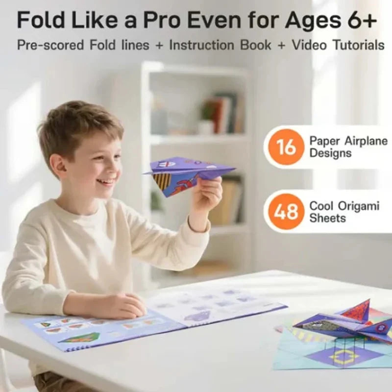 DIY Paper Airplane Set for Kids – 16 Designs