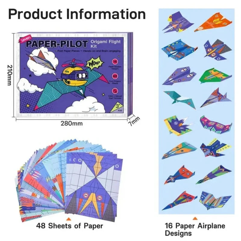 DIY Paper Airplane Set for Kids – 16 Designs