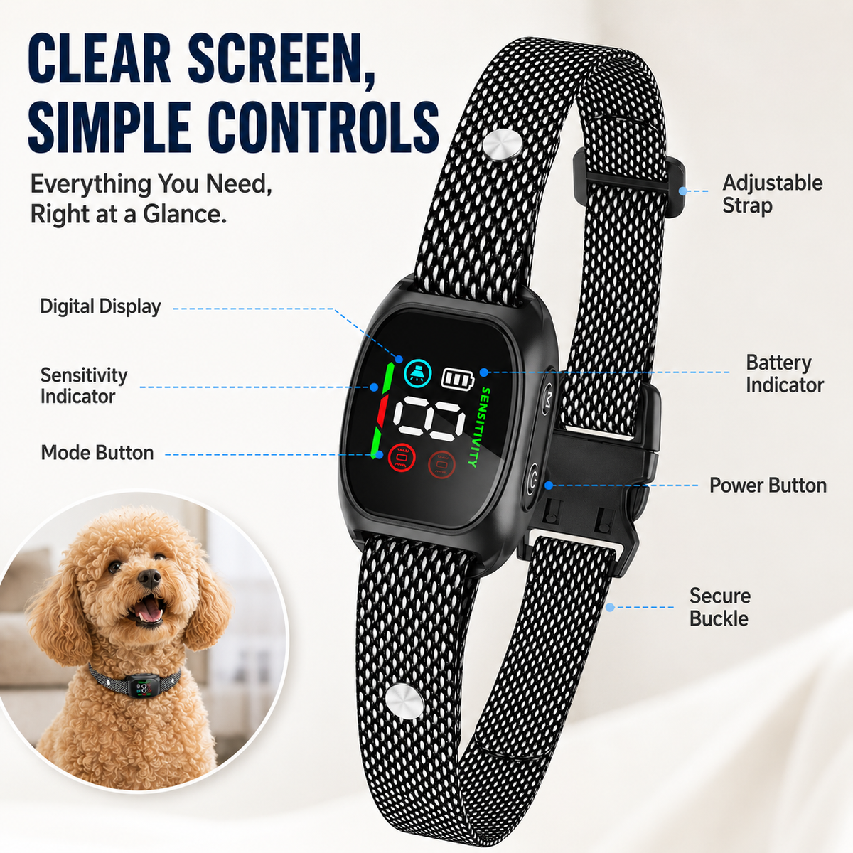 🐕LIMITED TIME 50% OFF!⏳🔥🐶 No-Shock Anti-Bark Collar with Beep and Vibration