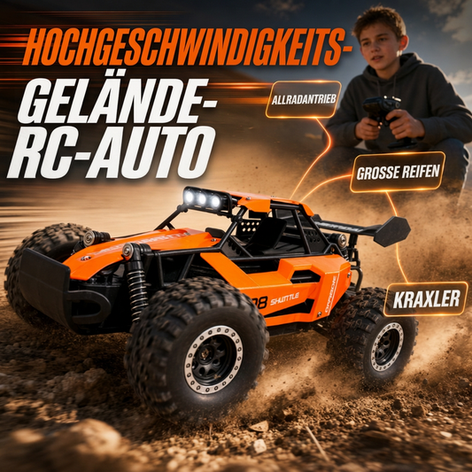 🏎️Race Any Terrain Instantly! No-Bump 4WD LED RC Car